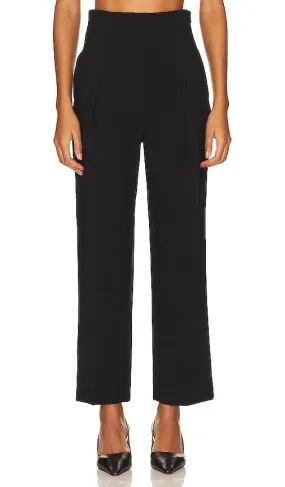 1. STATE High Waisted Pleated Pant in Black