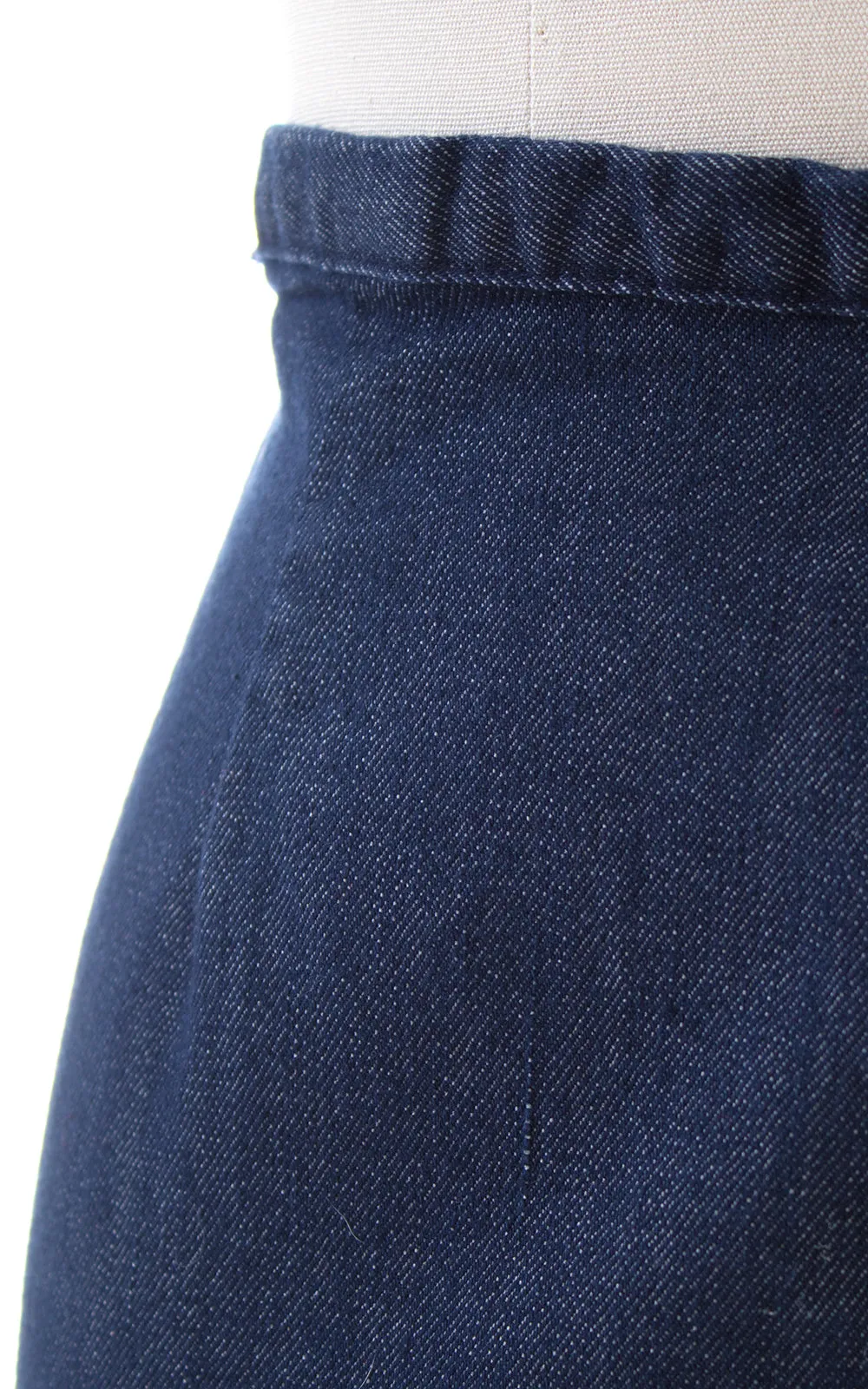 1950s Stretchy Denim High Waisted Pants | large