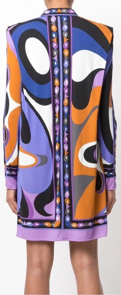 Abstract Print Shirt Dress