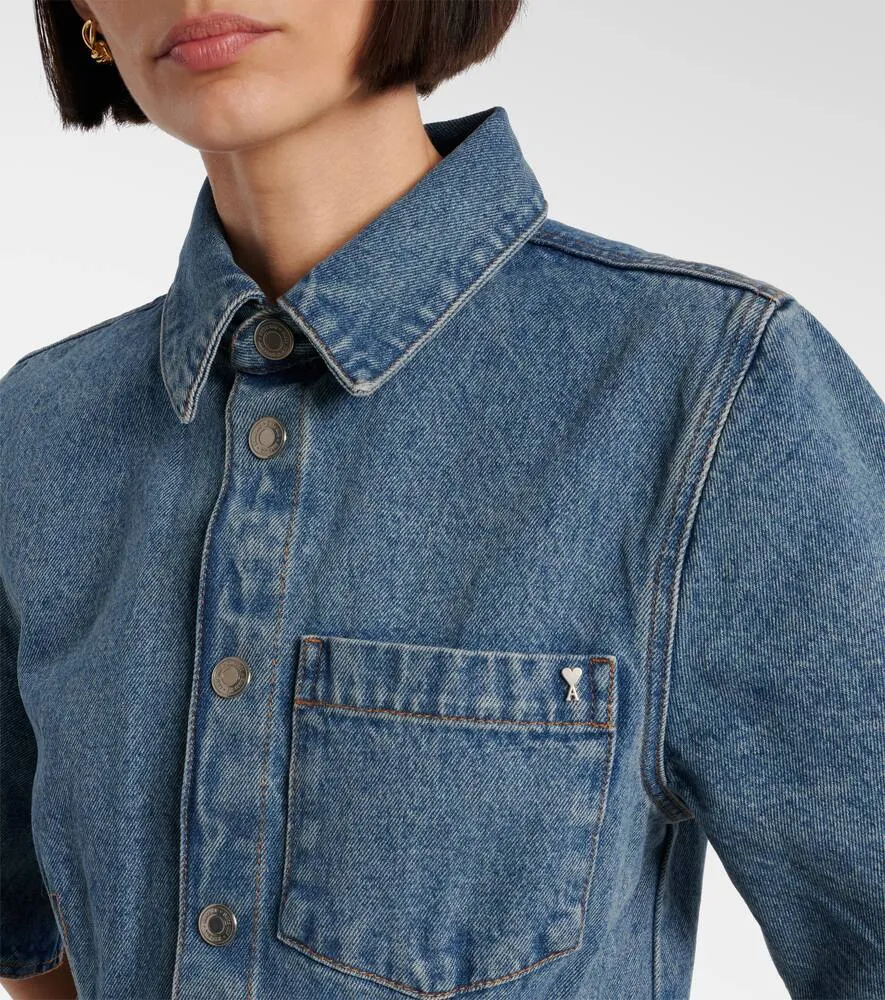 Ami Paris Ami De C√Ö¬ìur denim shirt dress