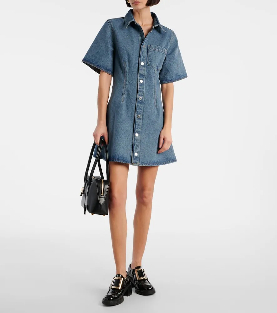 Ami Paris Ami De C√Ö¬ìur denim shirt dress