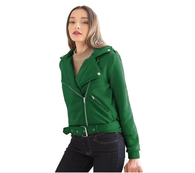 autumn women black slim cool women jackets