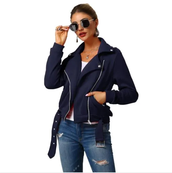 autumn women black slim cool women jackets