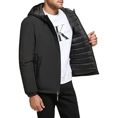 Calvin Klein mens OUTERWEAR Jacket,Black,Small
