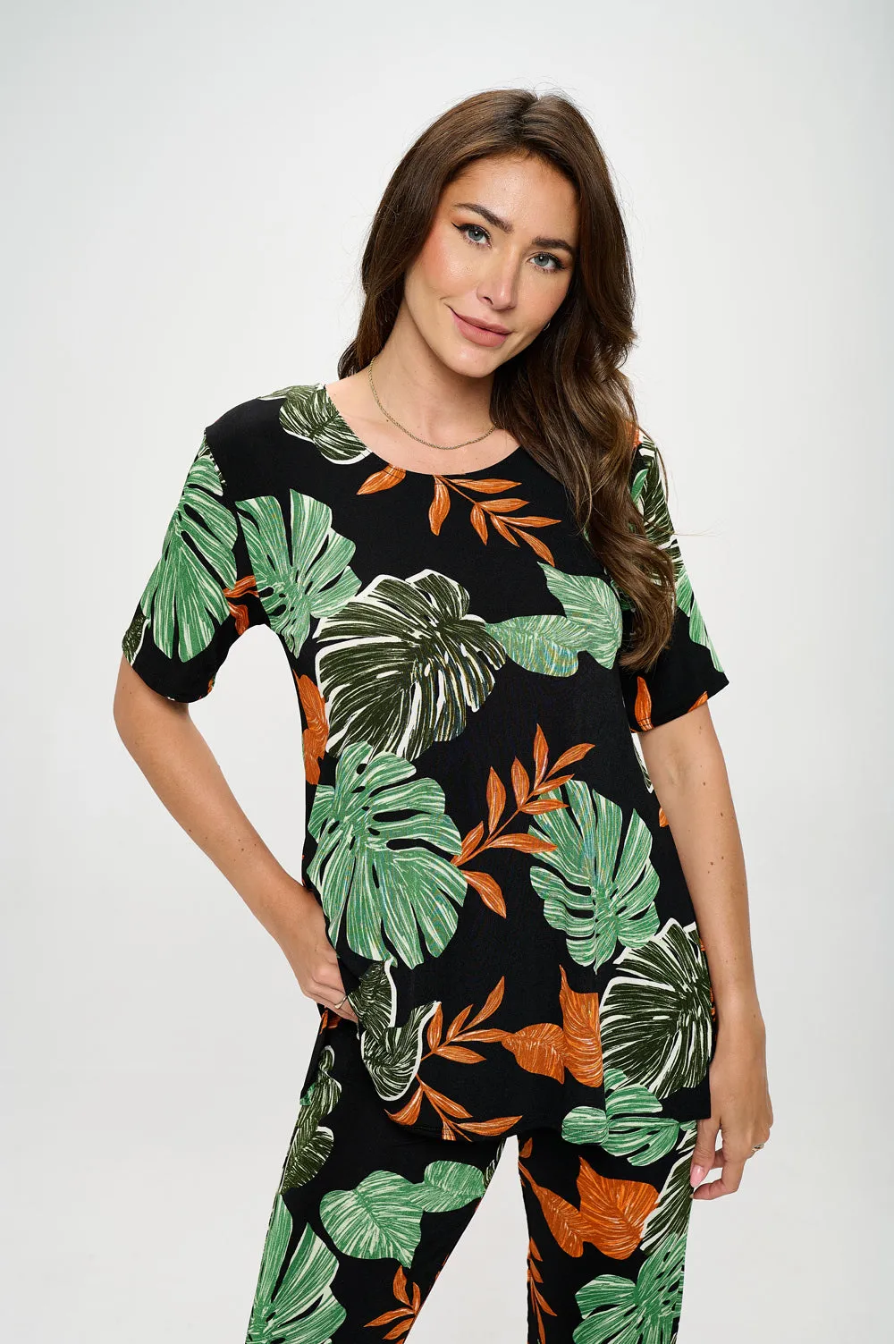 Capri Pant Set Short Sleeve - 9003BN-SRP1-W389