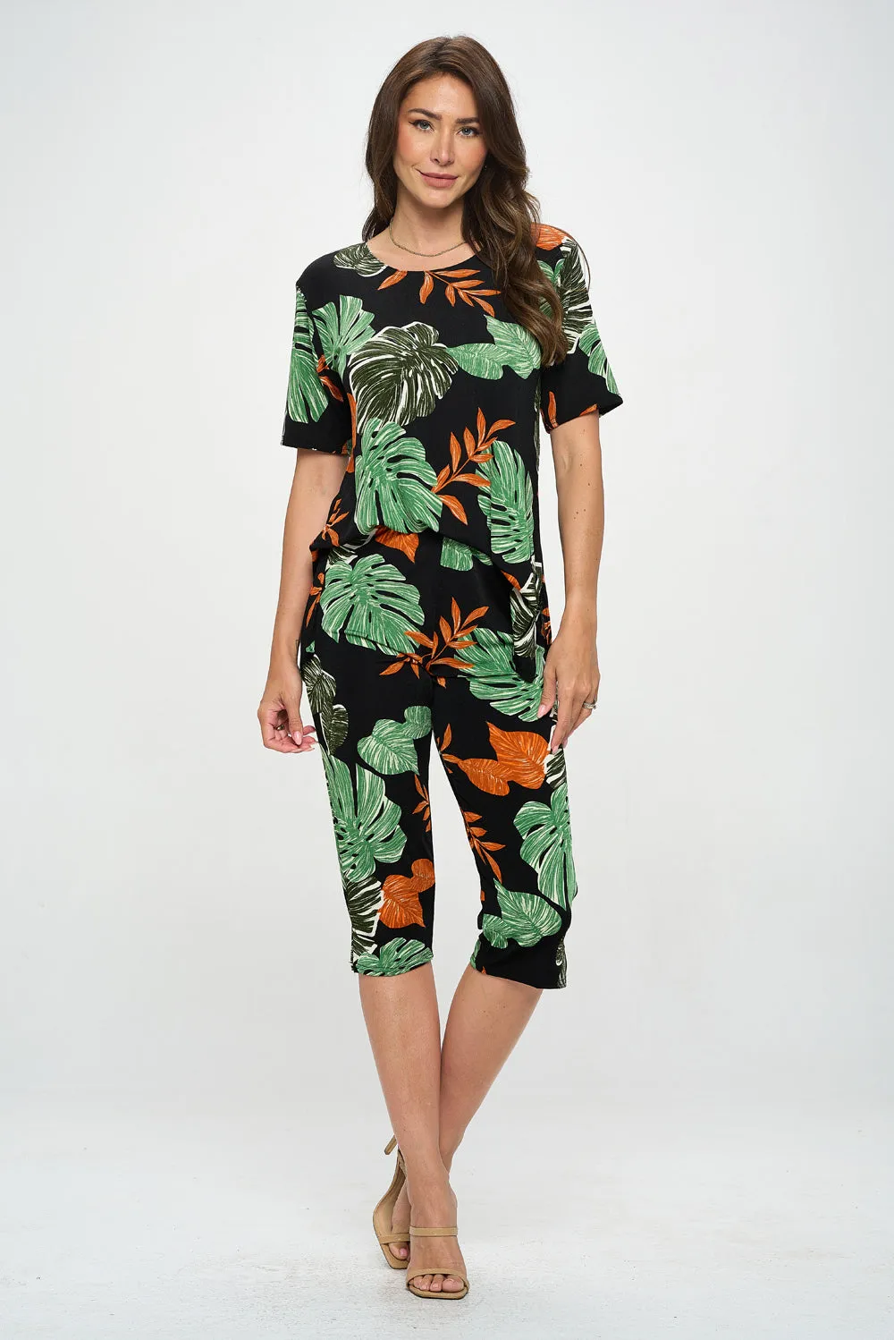 Capri Pant Set Short Sleeve - 9003BN-SRP1-W389