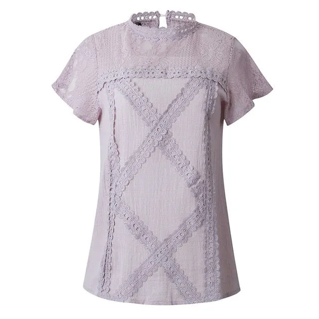 Cotton Lace Shirts Women