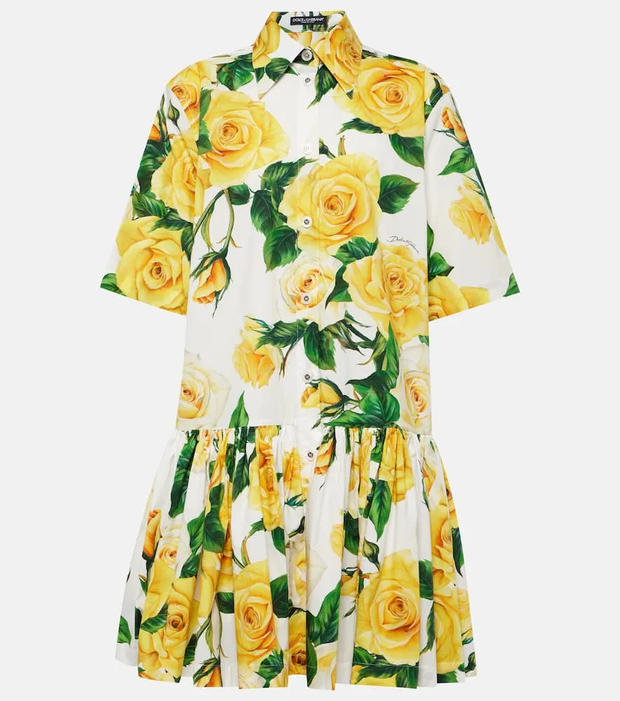 Dolce&Gabbana Floral cotton shirt dress