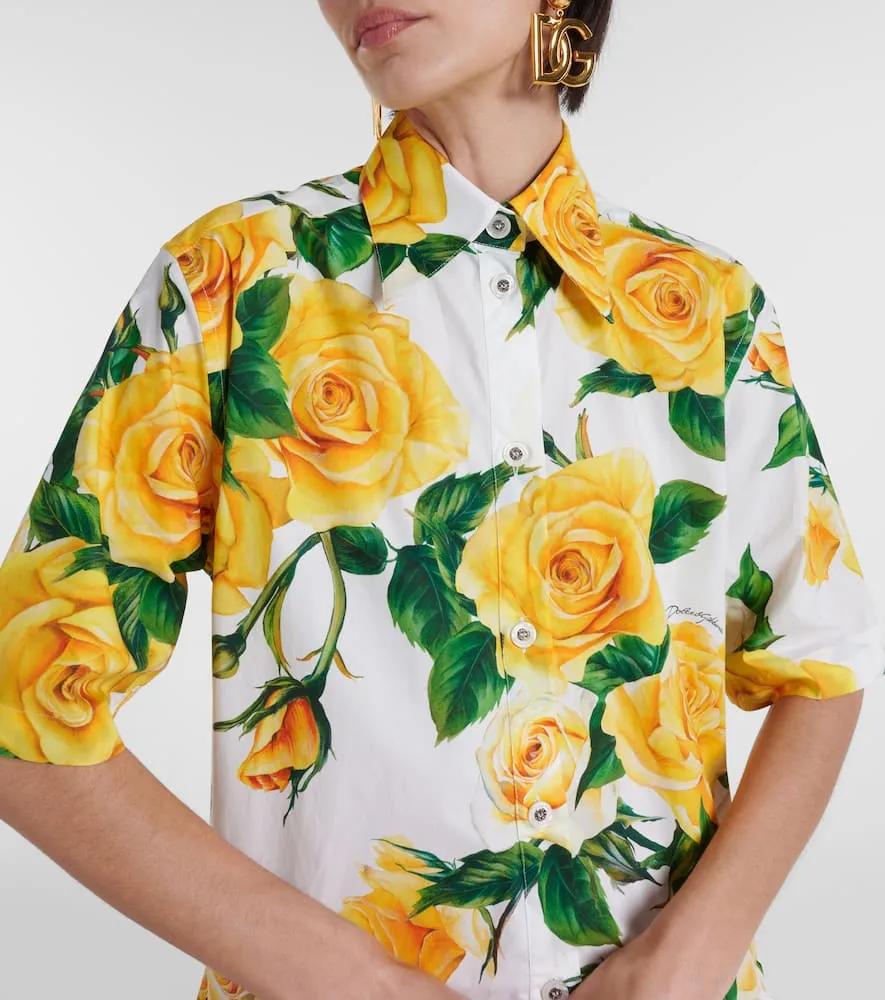 Dolce&Gabbana Floral cotton shirt dress