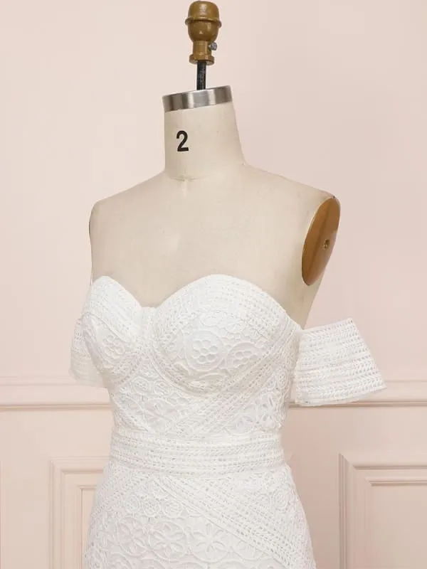 Elegant Sweetheart Lace Mermaid Boho Wedding Dresses