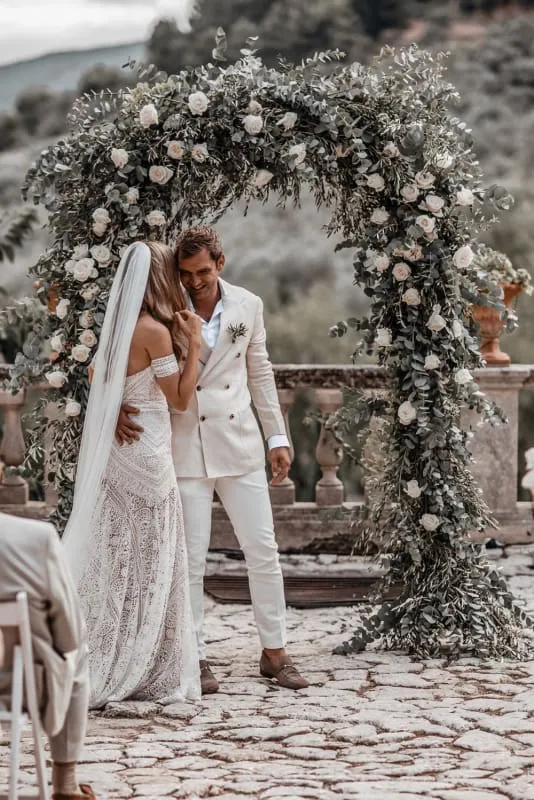 Elegant Sweetheart Lace Mermaid Boho Wedding Dresses