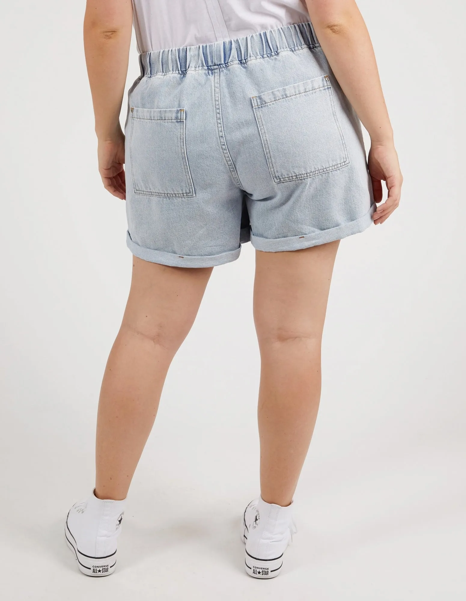 Emma Relaxed Denim Short Light Blue Wash
