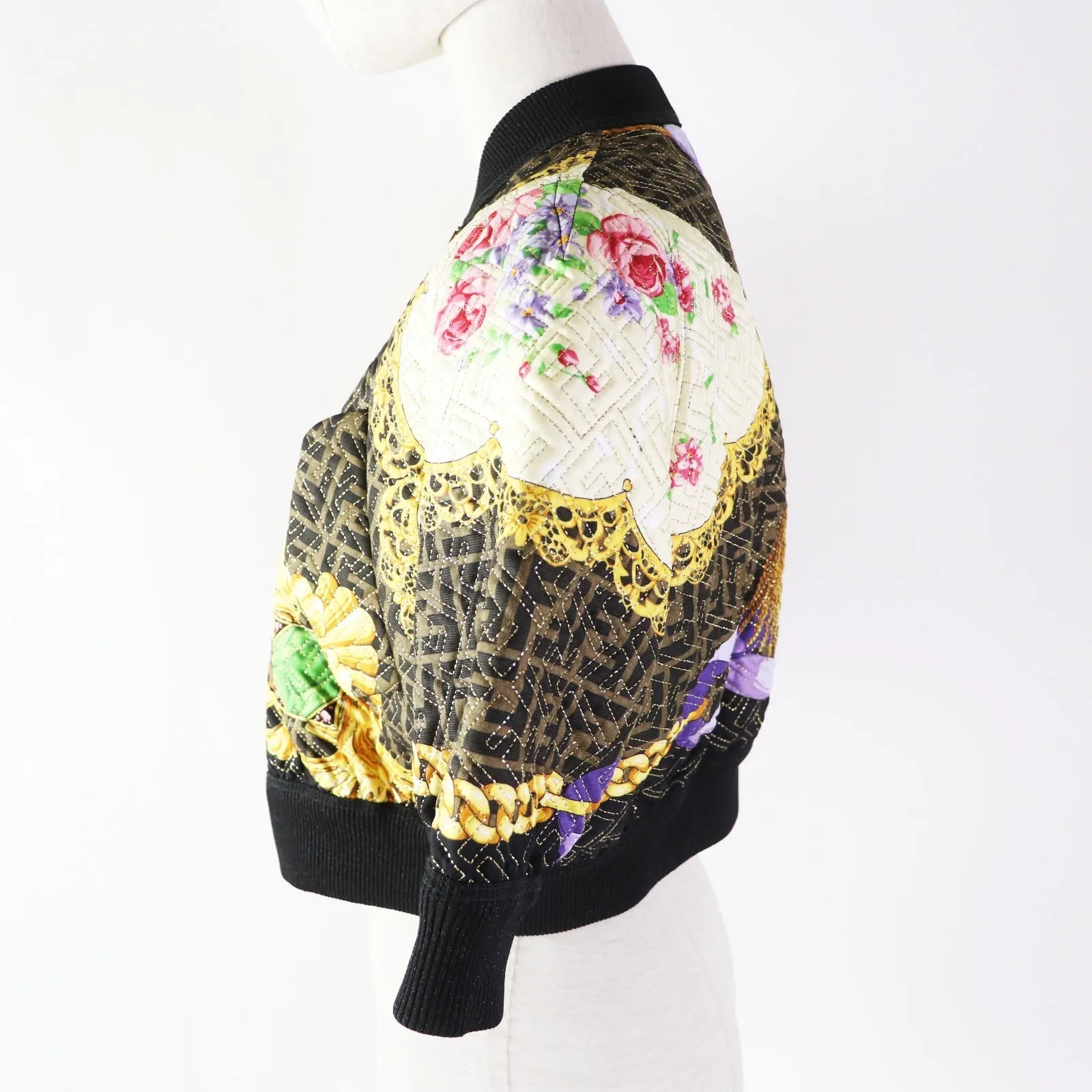 Fendi Versace FF Logo Blouson Black Multi