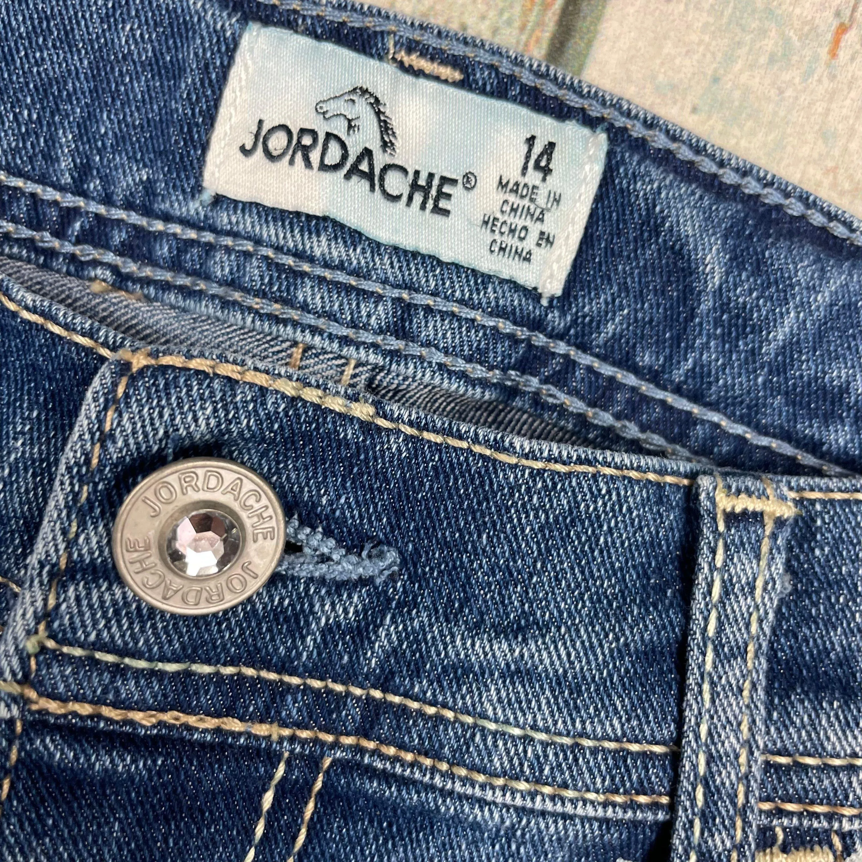 Girls Jordache Star Print  Denim Shorts - Size 14 Years