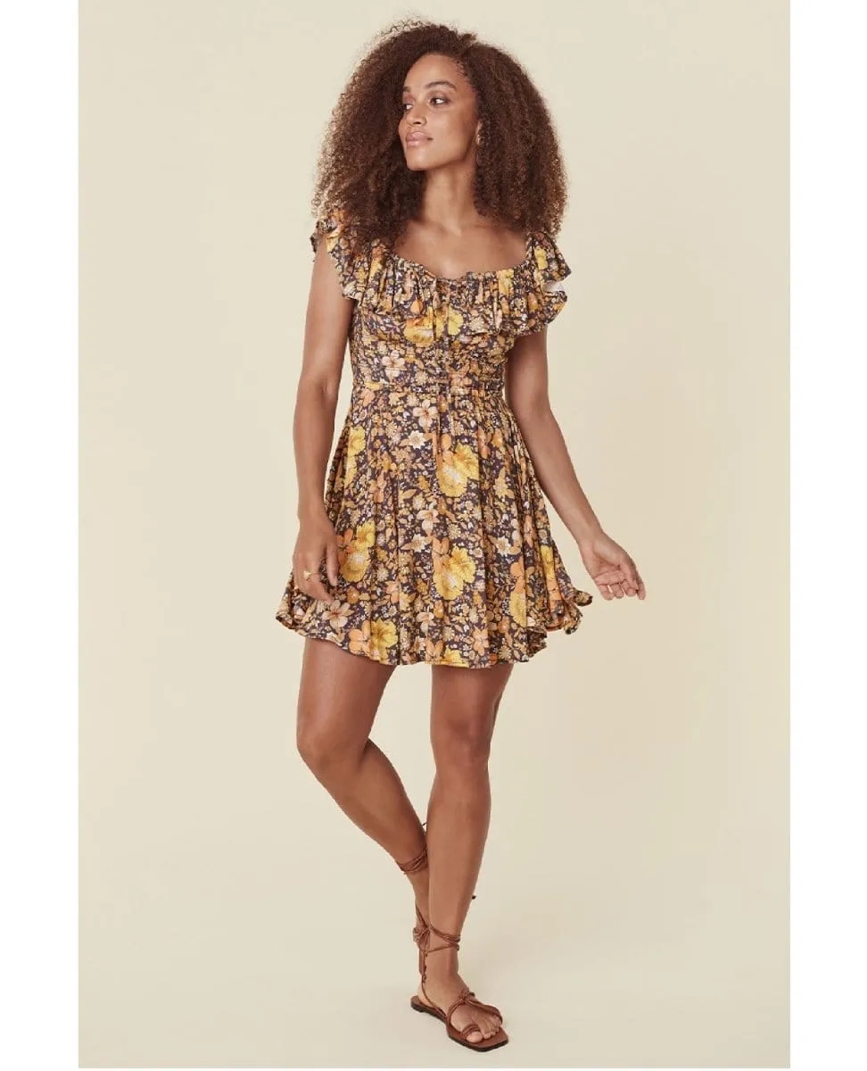 Hibiscus Lane Off Shoulder Licorice Mini