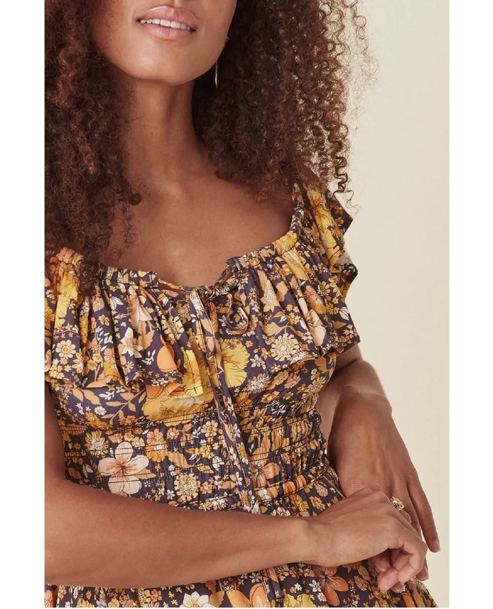 Hibiscus Lane Off Shoulder Licorice Mini