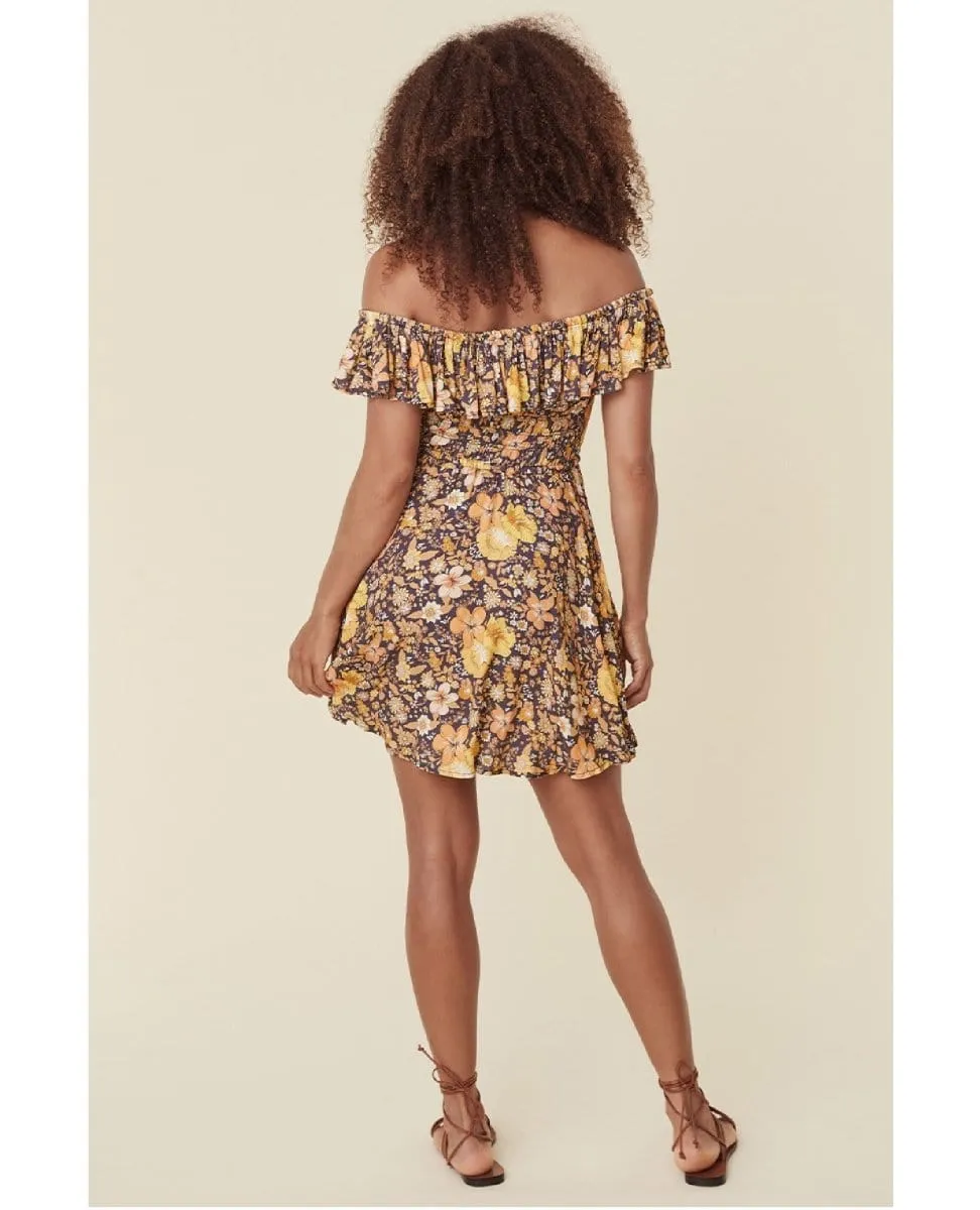 Hibiscus Lane Off Shoulder Licorice Mini