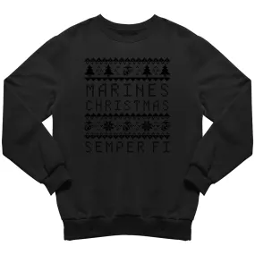 Marines Blackout Christmas Sweatshirt