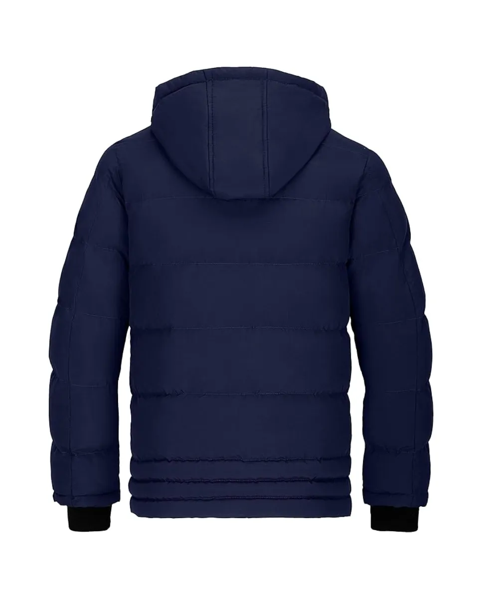 Parka acolchada de invierno para hombre con capucha desmontable, Wantdo