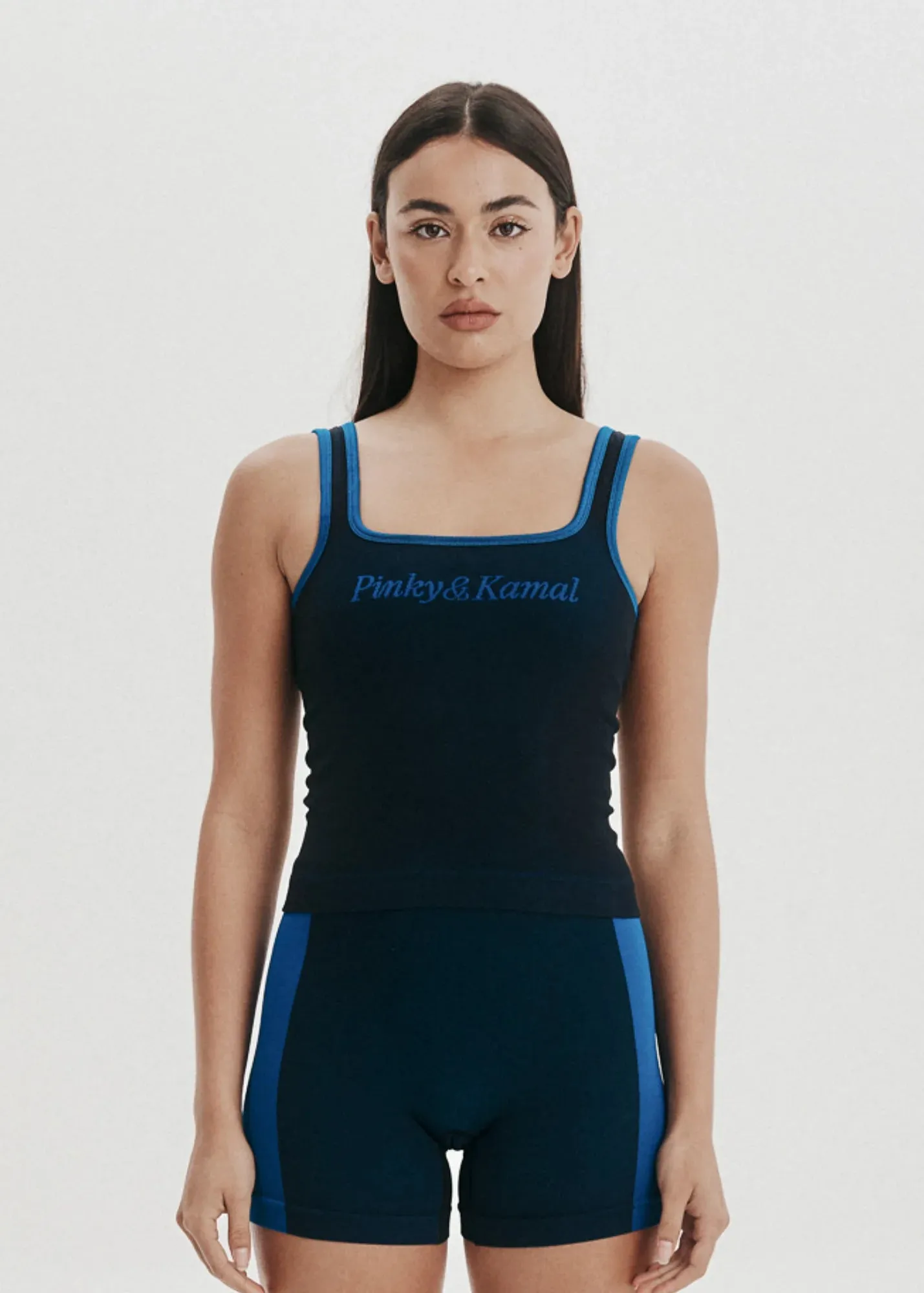 PK SCOOP NECK TANK | ONYX/ SAPPHIRE