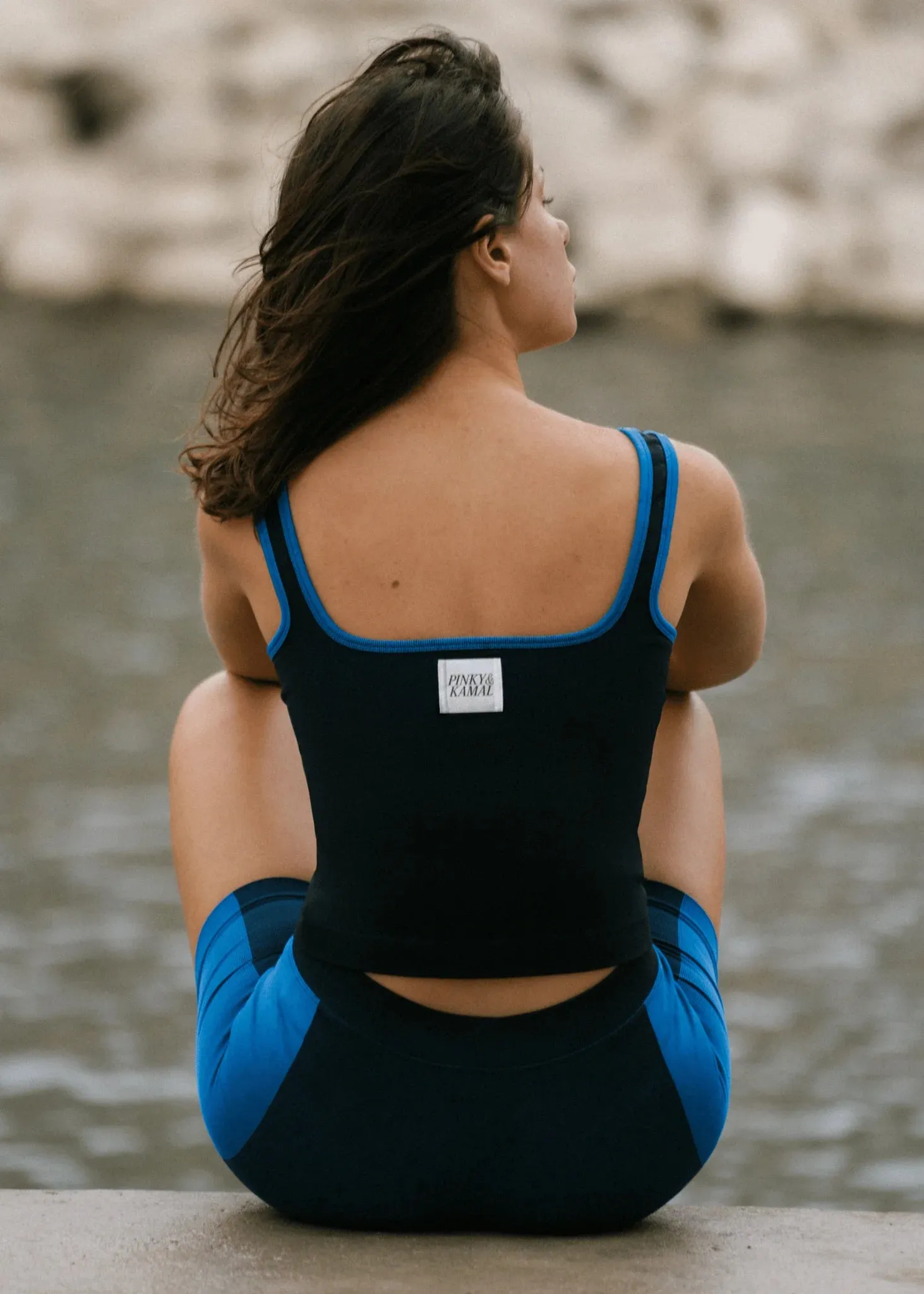 PK SCOOP NECK TANK | ONYX/ SAPPHIRE