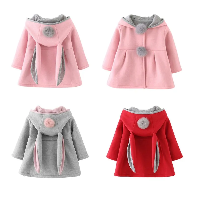 Toddler Rabbit Ear Hoodie Casual Outerwear