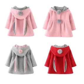 Toddler Rabbit Ear Hoodie Casual Outerwear
