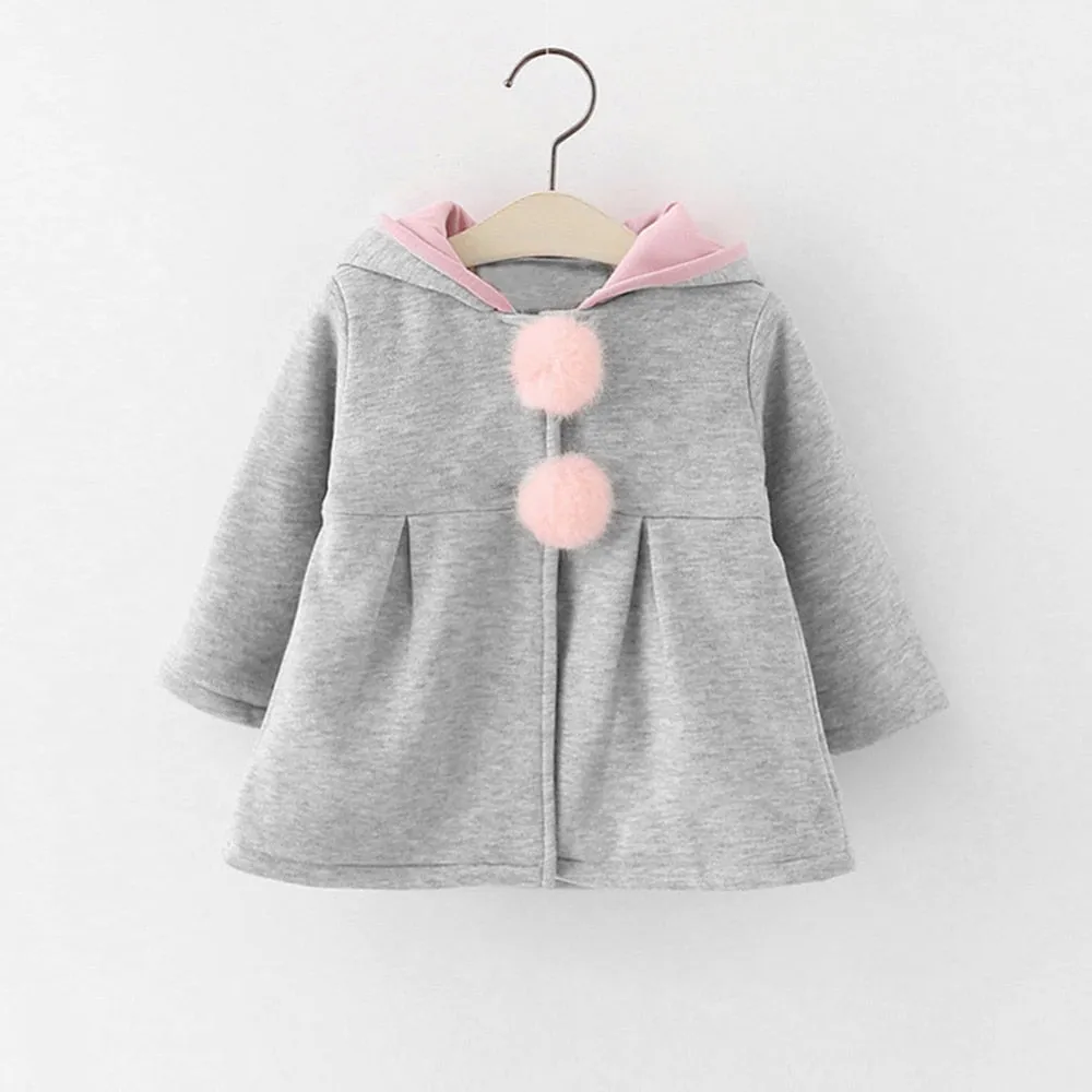 Toddler Rabbit Ear Hoodie Casual Outerwear
