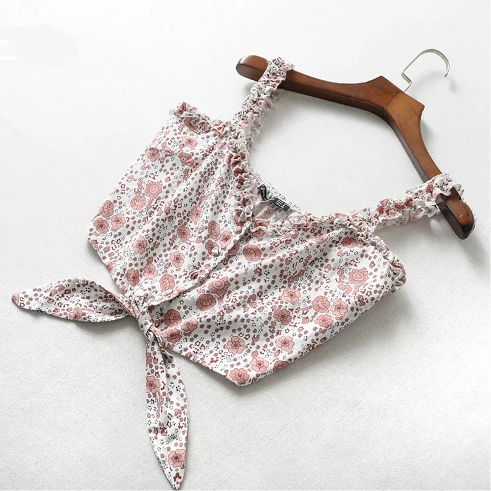 Two Piece Set - Mini Ruffled skirt & top